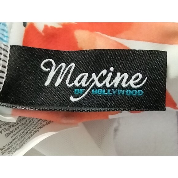 Maxine Of Hollywood Joyful Blooms Shirred Front Floral One Piece Swimsuit 22W - Picture 5 of 7